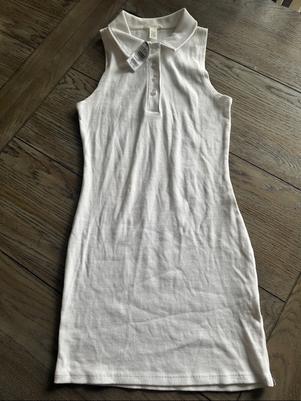 NWT Full Tilt White Ribbed Polo Bodycon Mini Dress